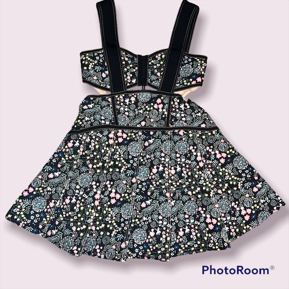 Hailee C Floral Jacquard Mini Dress - Picture 1 of 11